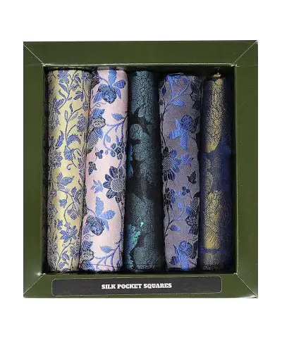 Pocket Square Soprano Ties Soprano Multi Coloured Floral 5 Colour Silk Pocket Squares £23.00