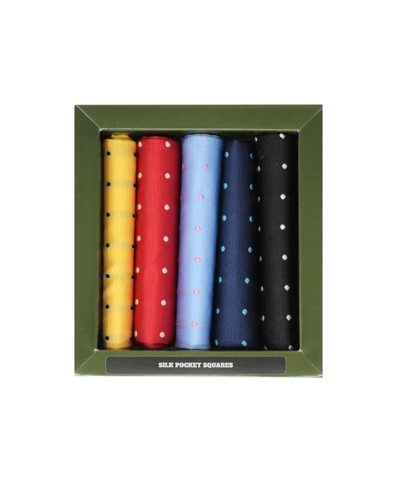 Pocket Square Soprano Ties Soprano Polka Dot 5 Colour Boxed Silk Pocket Squares £23.00