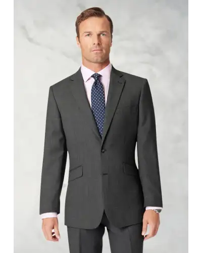 Suit Jackets Brook Taverner Tailored Fit Dawlish Charcoal Birdseye Wool Suit Jacket £179.00