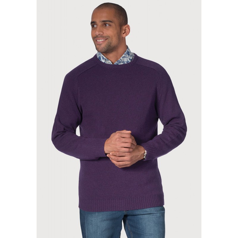 Jumpers Brook Taverner Charlbury Damson Lambswool Crew Neck Jumper £54.00