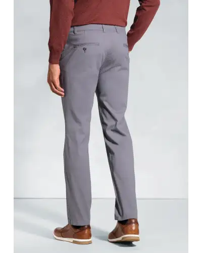 Fit Trousers Brook Taverner Tailored Fit Miami Grey Stretch Cotton Chinos £45.00