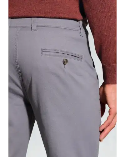 Fit Trousers Brook Taverner Tailored Fit Miami Grey Stretch Cotton Chinos £45.00