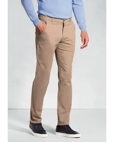 Fit Trousers Brook Taverner Regular Fit Denver Sand Stretch Cotton Chinos £45.00