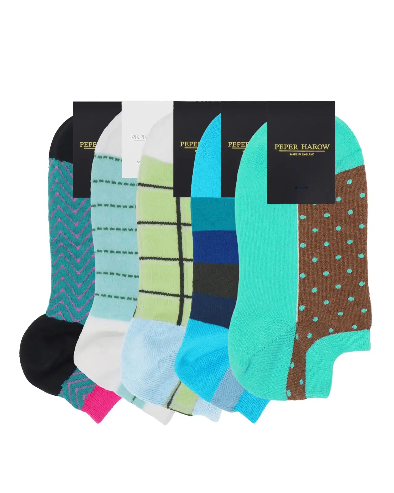 Women PEPER HAROW Womens Trainer Socks Bundle - Ocean £41.00