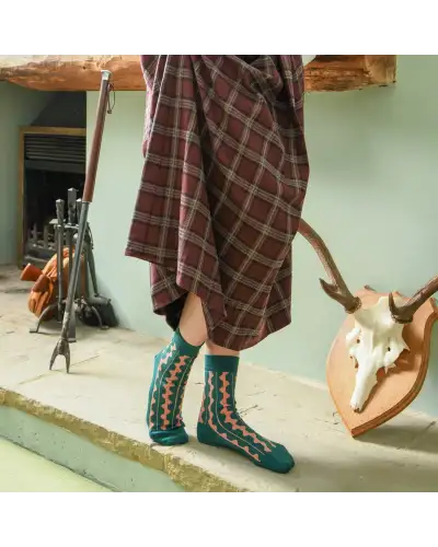 Women PEPER HAROW Groove Womens Socks - Green £15.00