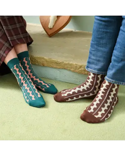 Women PEPER HAROW Groove Womens Socks - Green £15.00