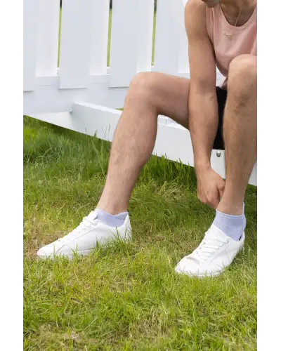 Men PEPER HAROW Organic Mens Trainer Sport Socks - Grey £14.00