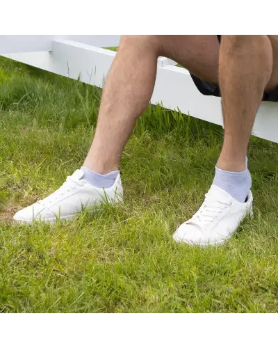 Men PEPER HAROW Organic Mens Trainer Sport Socks - Grey £14.00