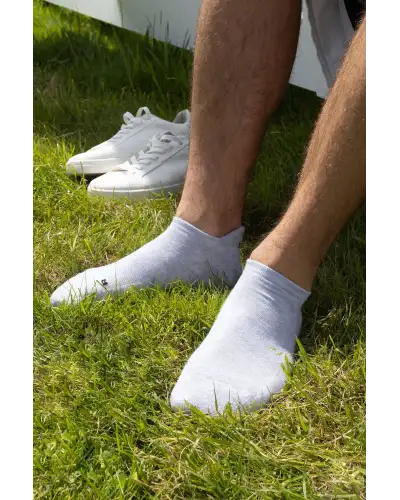 Men PEPER HAROW Organic Mens Trainer Sport Socks - Grey £14.00