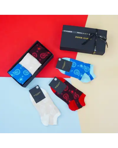 Women PEPER HAROW Paisley WomenS Trainer Socks Gift Box £27.00