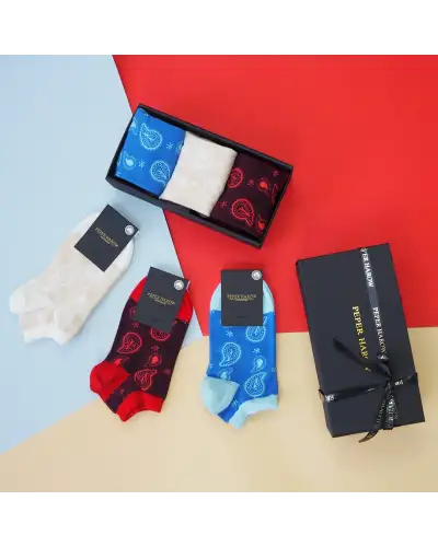 Women PEPER HAROW Paisley WomenS Trainer Socks Gift Box £27.00