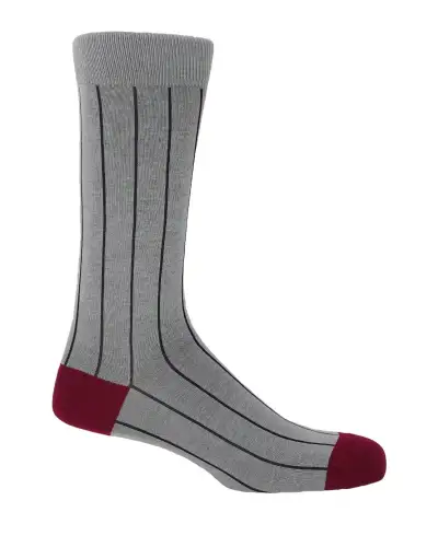 Gents PEPER HAROW Pin Stripe Black Grey Luxury Socks Gift Box With Dad Glass £33.00
