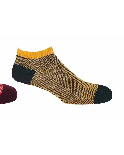Men PEPER HAROW Lux Taylor Mens Trainer Socks Bundle - Red Yellow £18.00