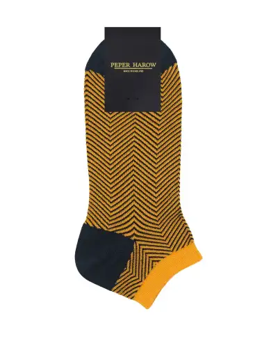Men PEPER HAROW Lux Taylor Mens Trainer Socks Bundle - Red Yellow £18.00