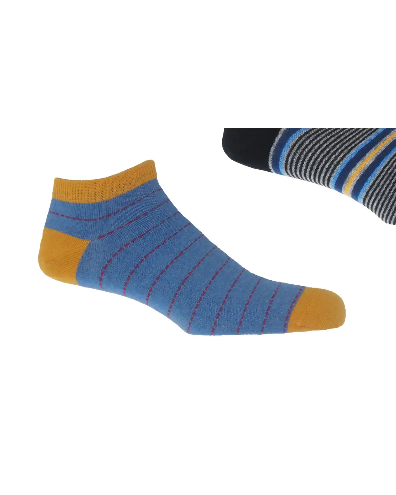 Men PEPER HAROW Mens Trainer Socks Bundle - Dash Multistripe Retro £28.00
