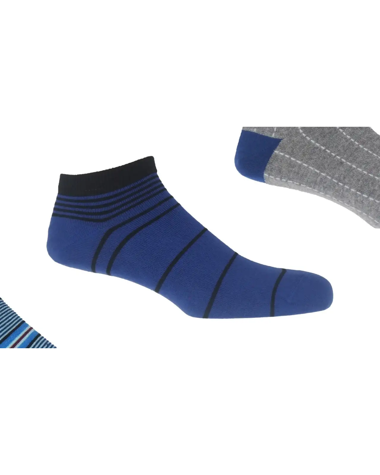Men PEPER HAROW Mens Trainer Socks Bundle - Multistripe Retro Dash £28.00