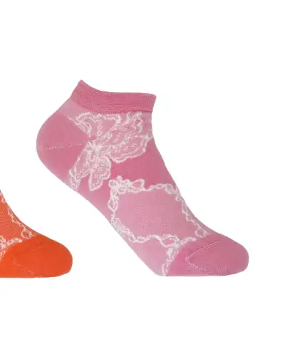 Women PEPER HAROW Delicate Womens Trainer Socks Bundle - Celeste Orange Pink £25.00
