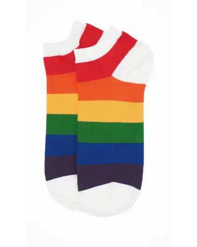 Women PEPER HAROW Block Stripe Womens Trainer Socks Bundle - Rainbow Earth £17.00