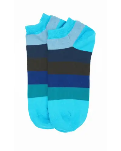 Women PEPER HAROW Block Stripe Womens Trainer Socks Bundle - Earth Aqua £17.00