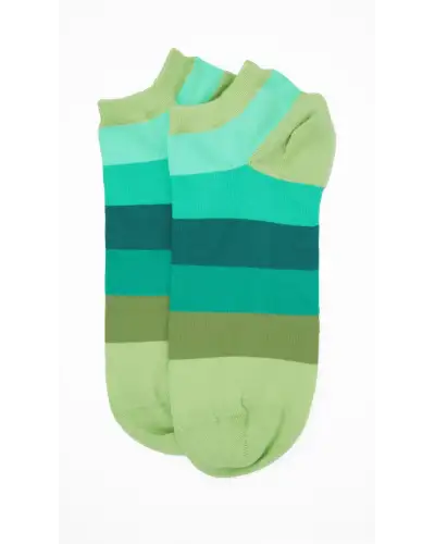 Women PEPER HAROW Block Stripe Womens Trainer Socks Bundle - Earth Aqua £17.00