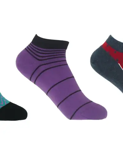 Women PEPER HAROW Womens Trainer Sock Bundle - Zigzag Retro Polka £25.00