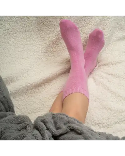 Women PEPER HAROW Ribbed Cuff Womens Bed Socks - Pink £15.00