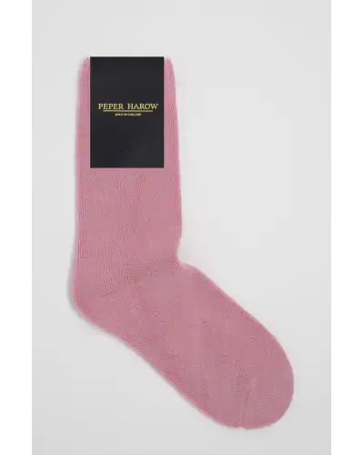 Women PEPER HAROW Ribbed Cuff Womens Bed Socks - Pink £15.00