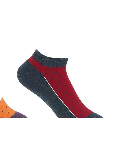 Women PEPER HAROW Polka Womens Organic Trainer Socks Bundle - Berry Denim £17.00