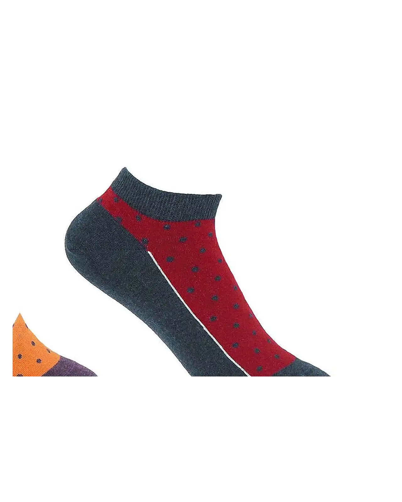 Women PEPER HAROW Polka Womens Organic Trainer Socks Bundle - Berry Denim £17.00