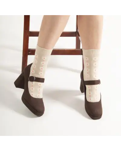 Women PEPER HAROW Daisy Womens Socks - Beige £15.00