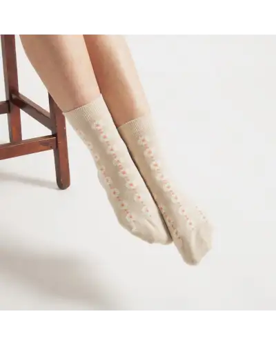 Women PEPER HAROW Daisy Womens Socks - Beige £15.00