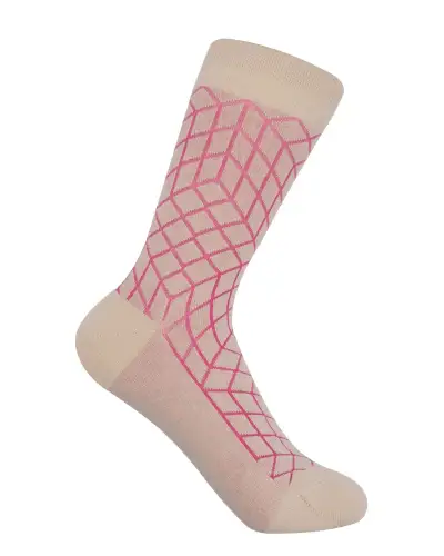 Women PEPER HAROW Puzzle Womens Socks - Beige £15.00
