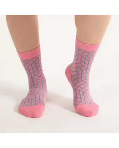 Women PEPER HAROW Puzzle Womens Socks - Pink £15.00