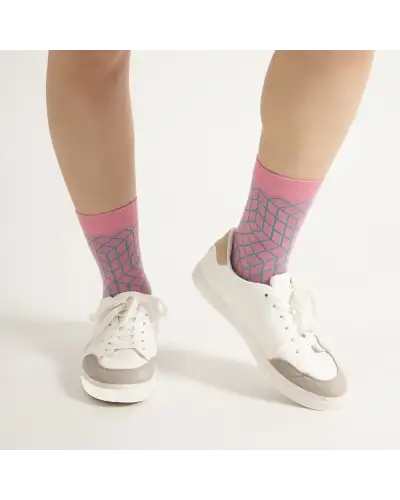 Women PEPER HAROW Puzzle Womens Socks - Pink £15.00