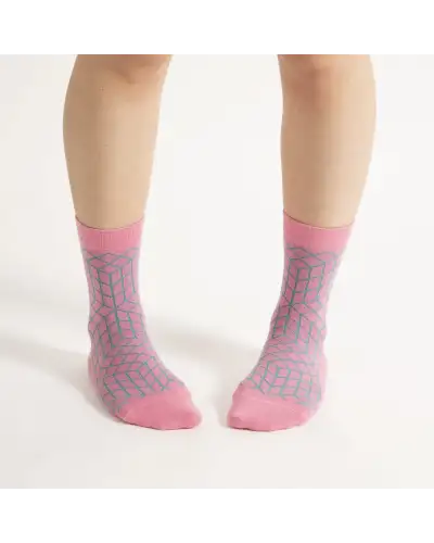 Women PEPER HAROW Puzzle Womens Socks - Pink £15.00