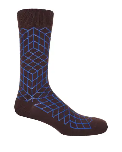 Men PEPER HAROW Puzzle Mens Socks - Brown £16.00
