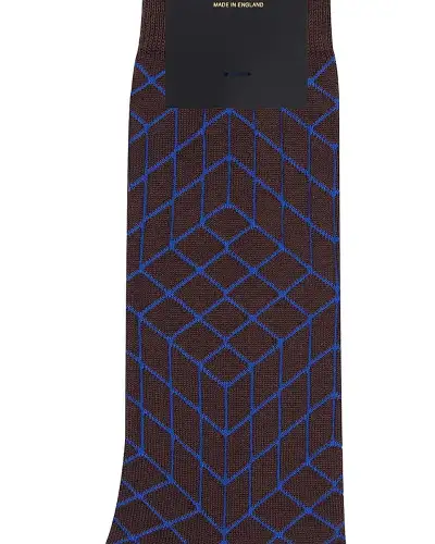 Men PEPER HAROW Puzzle Mens Socks - Brown £16.00