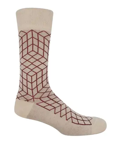 Men PEPER HAROW Puzzle Mens Socks - Cream £16.00