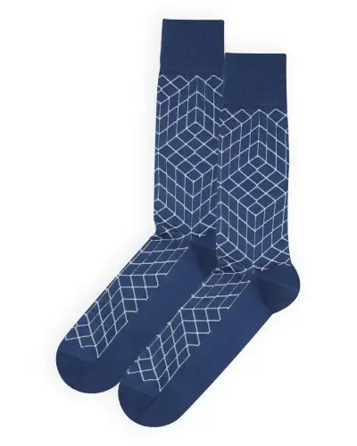 Men PEPER HAROW Puzzle Mens Socks - Navy £16.00