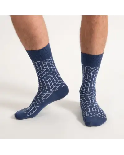 Men PEPER HAROW Puzzle Mens Socks - Navy £16.00