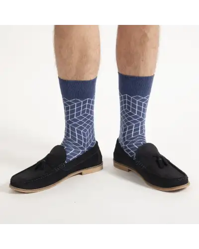 Men PEPER HAROW Puzzle Mens Socks - Navy £16.00