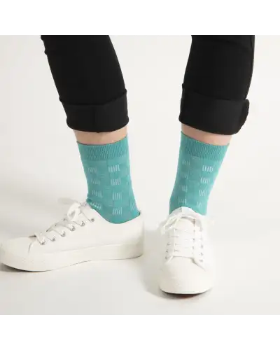 Women PEPER HAROW Battenberg Womens Socks - Teal £15.00