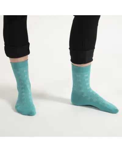 Women PEPER HAROW Battenberg Womens Socks - Teal £15.00