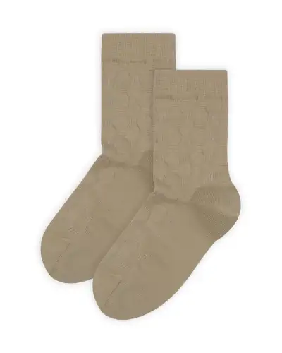 Women PEPER HAROW Battenberg Womens Socks - Beige £15.00