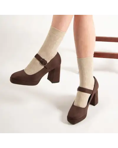 Women PEPER HAROW Battenberg Womens Socks - Beige £15.00