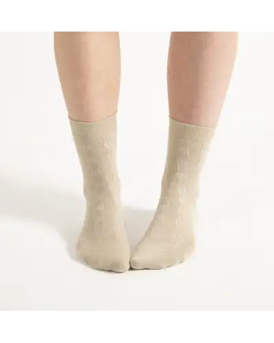 Women PEPER HAROW Battenberg Womens Socks - Beige £15.00