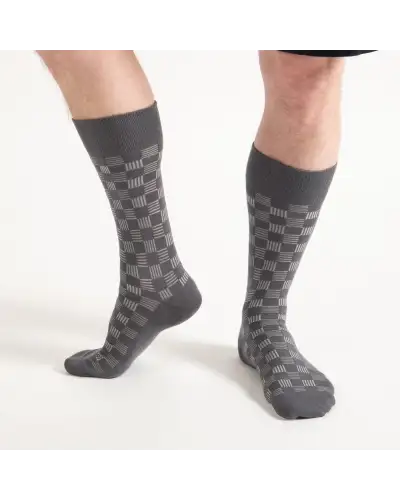 Men PEPER HAROW Battenberg Mens Socks - Grey £16.00