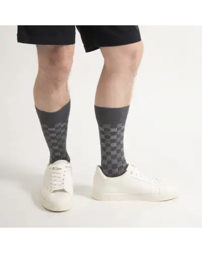 Men PEPER HAROW Battenberg Mens Socks - Grey £16.00