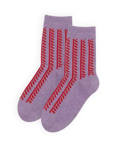 Women PEPER HAROW Vector Stripe Womens Socks - Purple £13.00