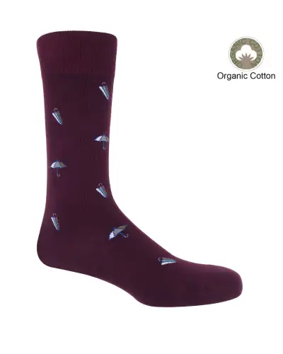 Men PEPER HAROW Umbrella Mens Socks - Maroon £17.00